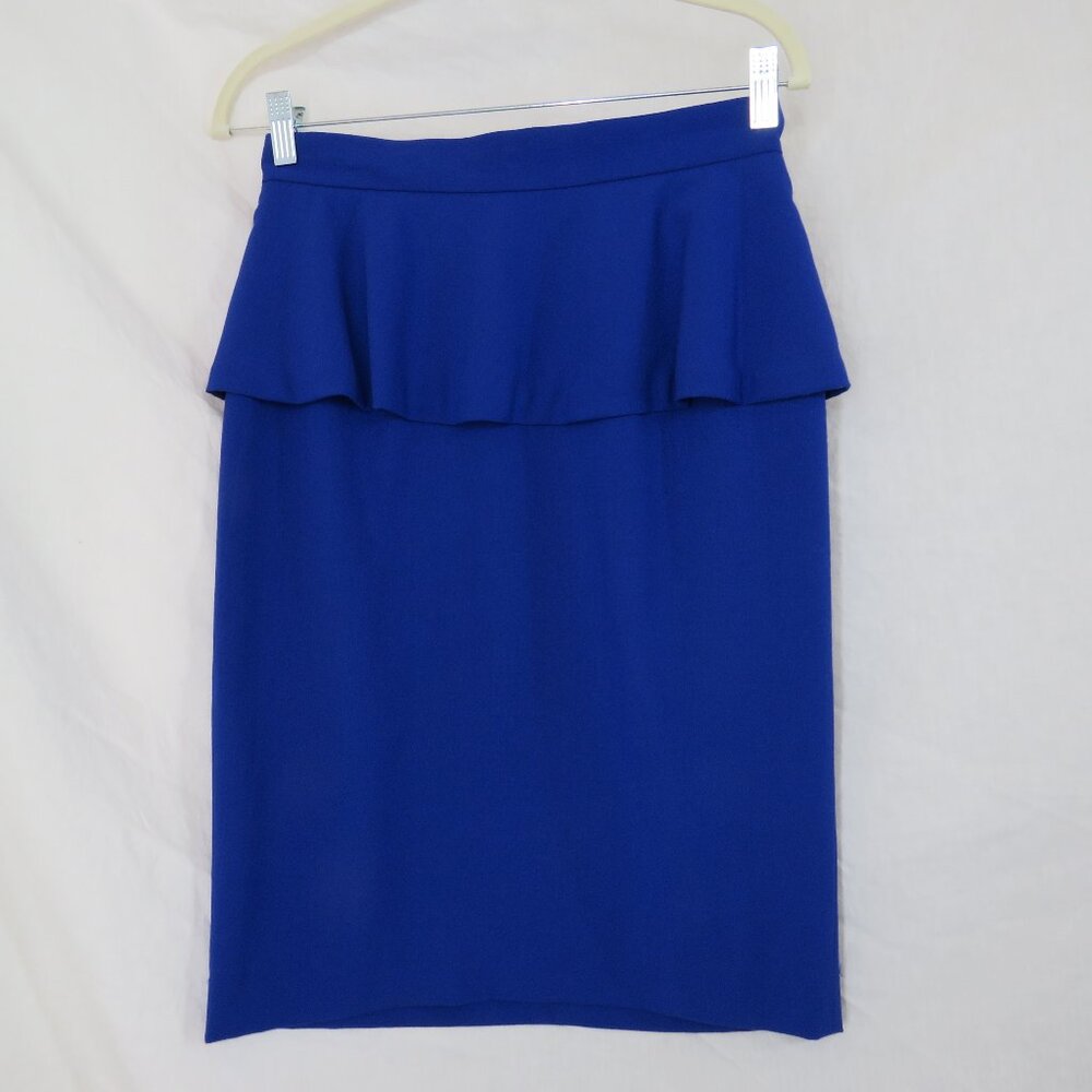 VINCE CAMUTO Cobalt Blue Peplum Pencil Skirt | Size 2